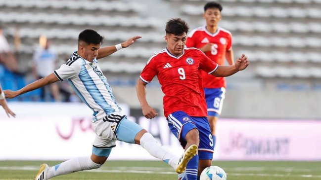 La Roja Sub 16 sufrió dura caída ante Argentina en su debut en la Copa UC