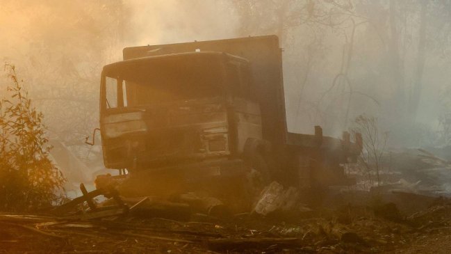 Ataque incendiario en Collipulli: Dos camiones destruidos