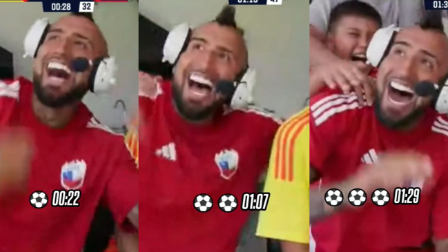 [VIDEO] Un eufórico Arturo Vidal celebró el triplete del portero de Chile en el Mundial de la Kings League