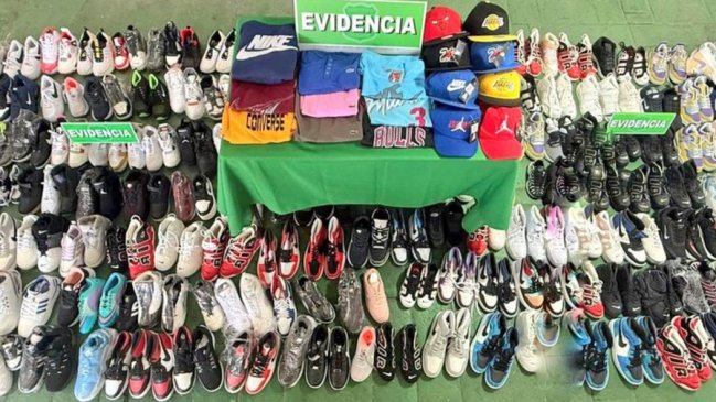 OS-9 realizó millonaria incautación de zapatillas y prendas falsificadas en Mejillones