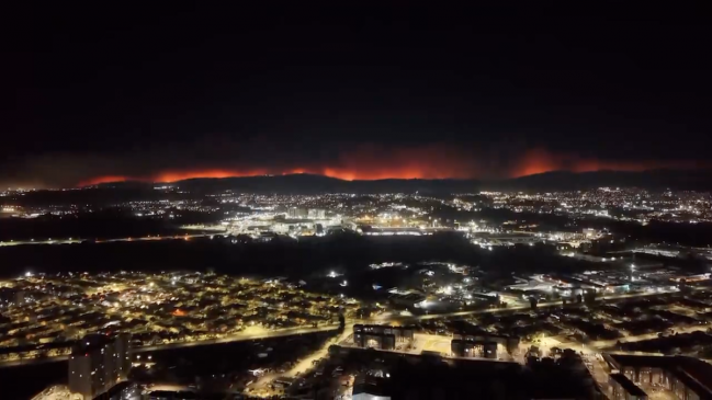 Los impactantes videos de los devastadores incendios en Ñuble y Biobío