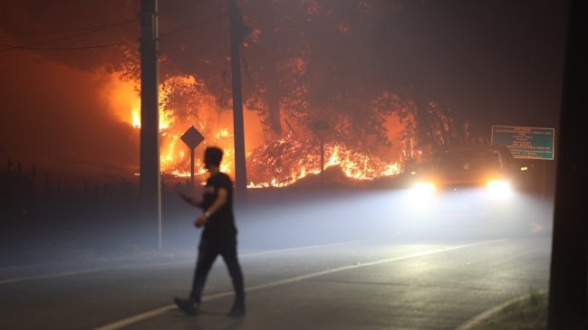 Incendios forestales: Decretan toque de queda para Penco, Nacimiento y Laja