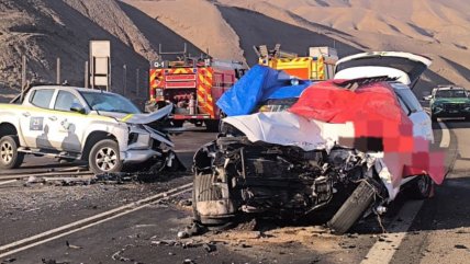   Un muerto dejó violento choque frontal en acceso a Antofagasta 