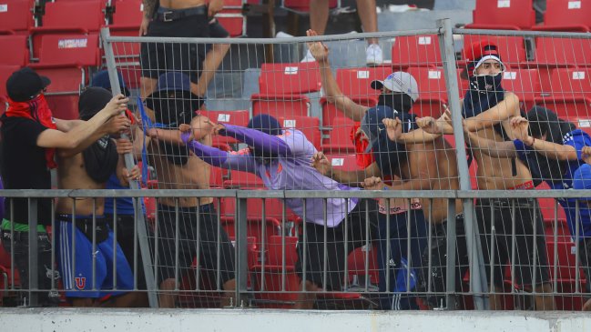 [VIDEO] Cámaras de seguridad captaron destrozos de barristas de la U en el Nacional
