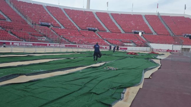Universidad de Chile realizó trabajos de reparación en el Estadio Nacional tras incidentes de barristas