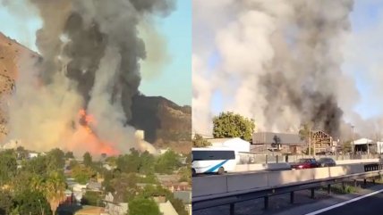 Explosión en Renca genera incendio de gran magnitud y colapso de la Ruta 5