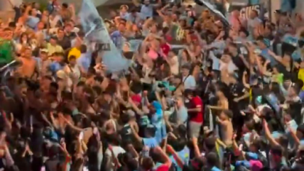   [VIDEO] O'Higgins tuvo masivo banderazo en Brasil 