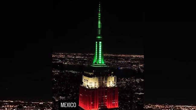 El Empire State se iluminó con los colores de México, Canadá y Estados Unidos por el Mundial 2026