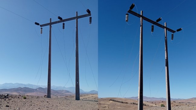 Siete kilómetros de cable de cobre fueron robados en Combarbalá