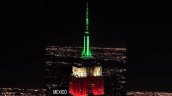 El Empire State se iluminó con los colores de México, Canadá y Estados Unidos por el Mundial 2026