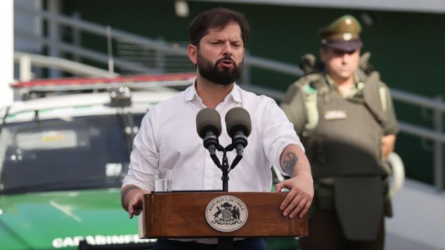 Boric en su última actividad en terreno: 